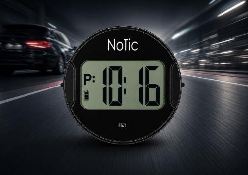 NoTic elektronisk parkeringsskive i trafikmiljø